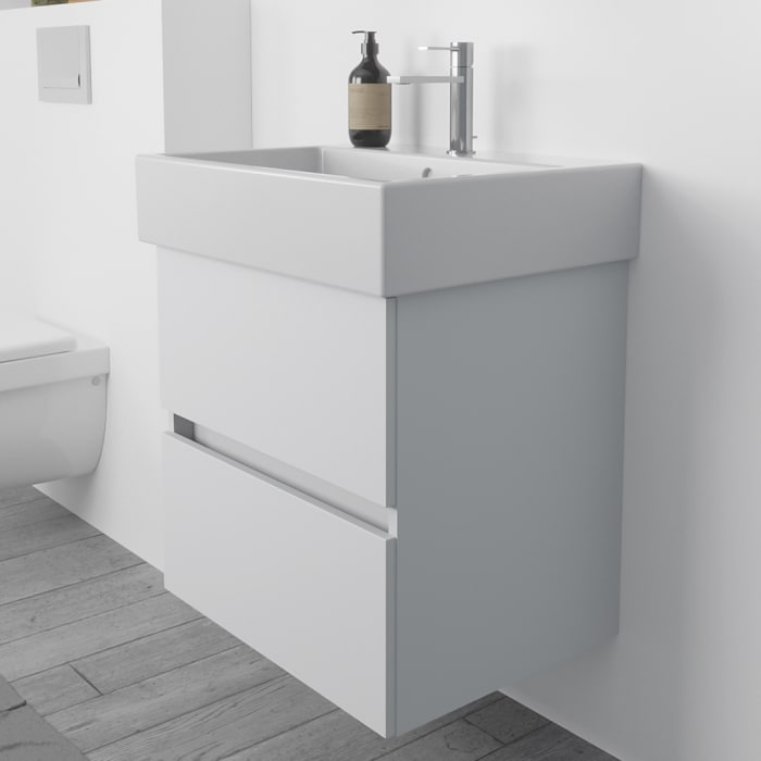 Lodge Waschtischunterschrank 56 cm mit 2 Auszügen für Waschtisch Duravit Vero Air