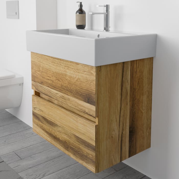 Lodge Waschtischunterschrank 66 cm mit 2 Auszügen für Waschtisch Duravit Vero Air