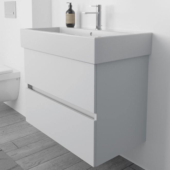 Lodge Waschtischunterschrank 76 cm mit 2 Auszügen für Waschtisch Duravit Vero Air