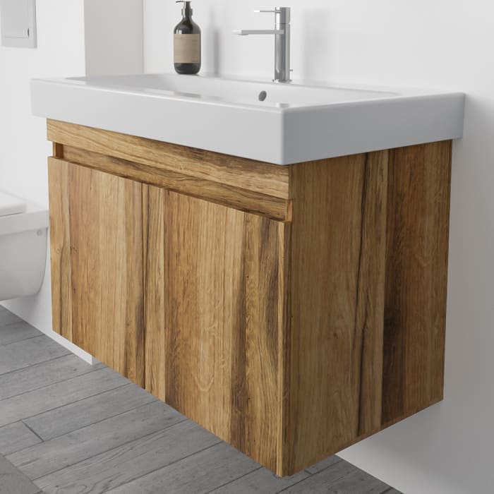 Lodge Waschtischunterschrank 85 cm mit 2 Türen für Waschtisch Geberit iCon