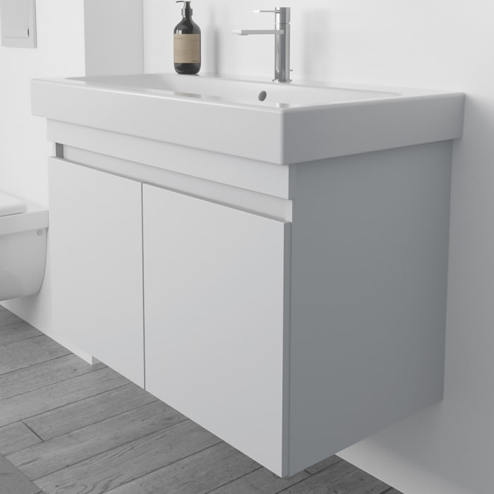 Lodge Waschtischunterschrank 85 cm mit 2 Türen für Waschtisch Geberit iCon