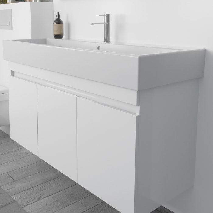 Lodge Waschtischunterschrank 120 cm mit 3 Türen für Waschtisch Duravit ME by Stark