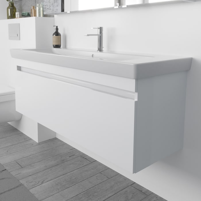 Lodge Waschtischunterschrank 125 cm mit 1 Auszug für Waschtisch Villeroy & Boch Subway 2.0