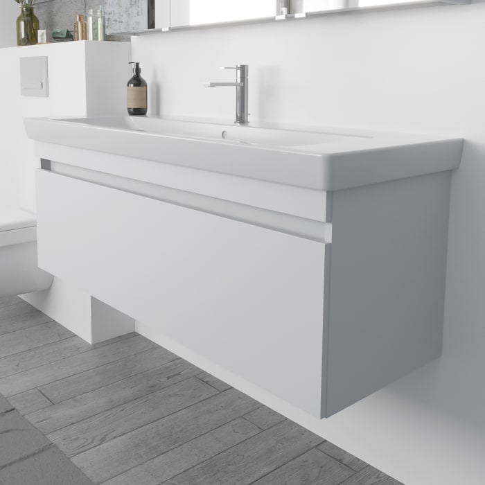 Lodge Waschtischunterschrank 125 cm mit 1 Auszug für Waschtisch Villeroy & Boch Subway 2.0