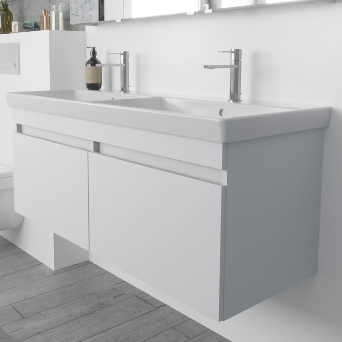 Lodge Doppel-Waschtischunterschrank 116 cm mit 2 Auszügen für Waschtisch Villeroy & Boch Avento