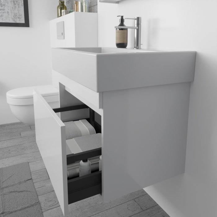 Lodge Waschtischunterschrank 46 cm mit 1 Auszug für Waschtisch Duravit Vero Air