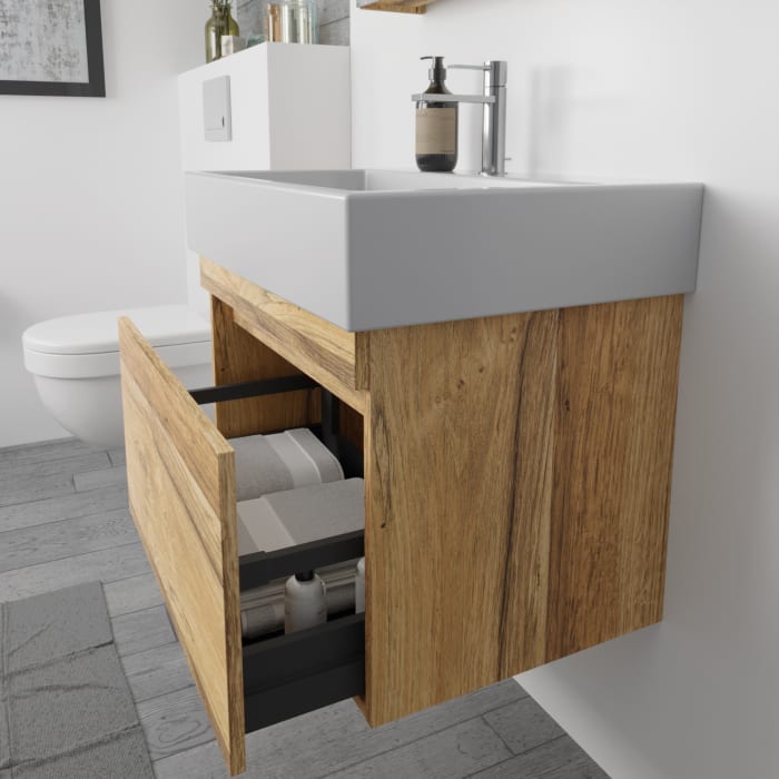 Lodge Waschtischunterschrank 66 cm mit 1 Auszug für Waschtisch Duravit Vero Air