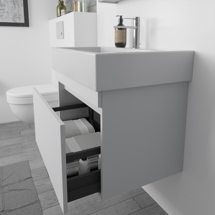 Lodge Waschtischunterschrank 95 cm mit 1 Auszug für Waschtisch Duravit Vero Air