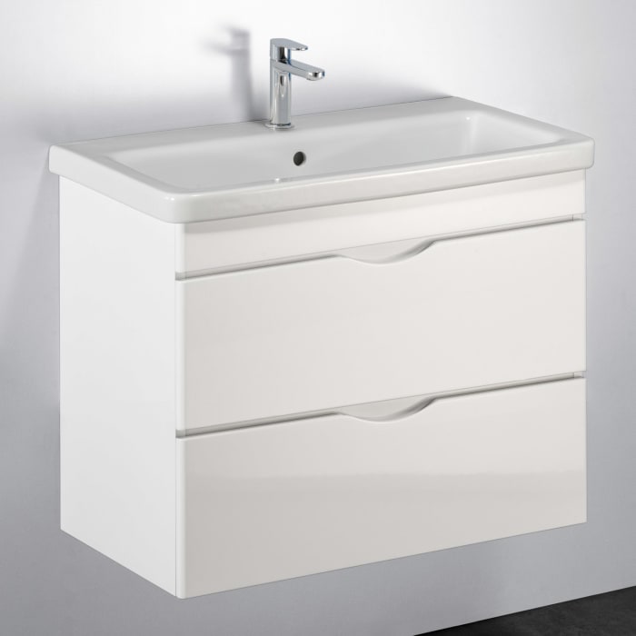 Home Waschtisch mit Unterschrank 80 cm, 2 Auszüge