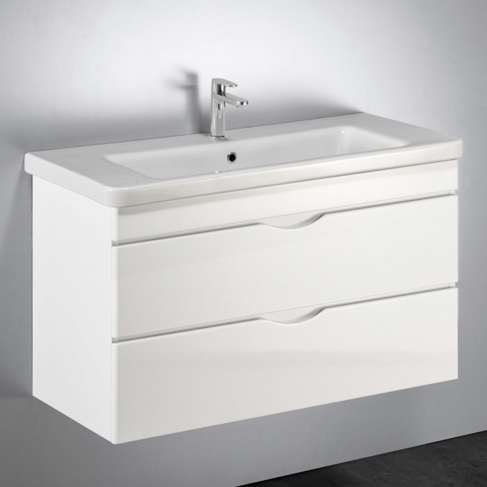 Home Waschtisch mit Unterschrank 100 cm, 2 Auszüge