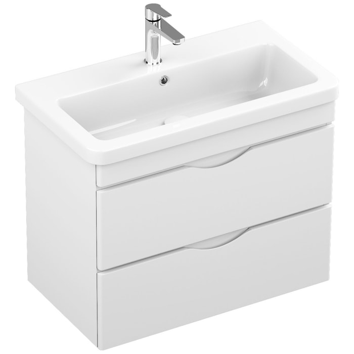 Home Waschtisch mit Unterschrank 80 cm, 2 Auszüge