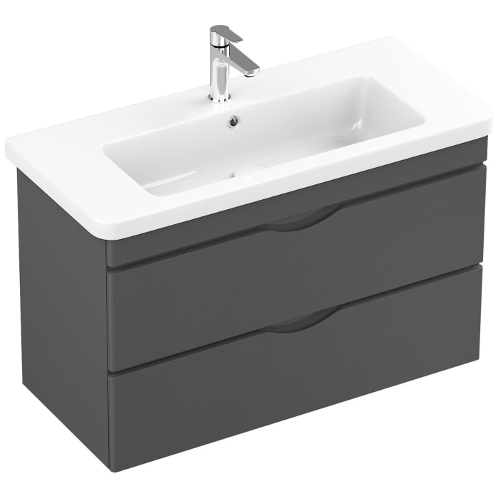 Home Waschtisch mit Unterschrank 100 cm, 2 Auszüge