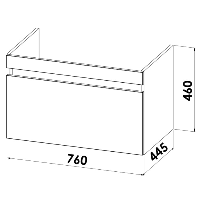 Lodge Waschtischunterschrank 76 cm mit 1 Auszug für Waschtisch Villeroy & Boch Avento