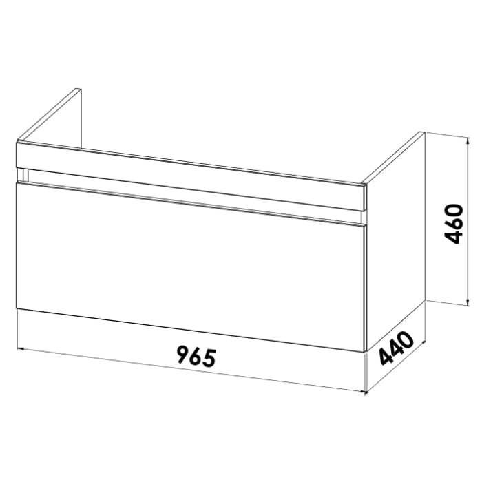Lodge Waschtischunterschrank 96,5 cm mit 1 Auszug für Waschtisch Villeroy & Boch Avento