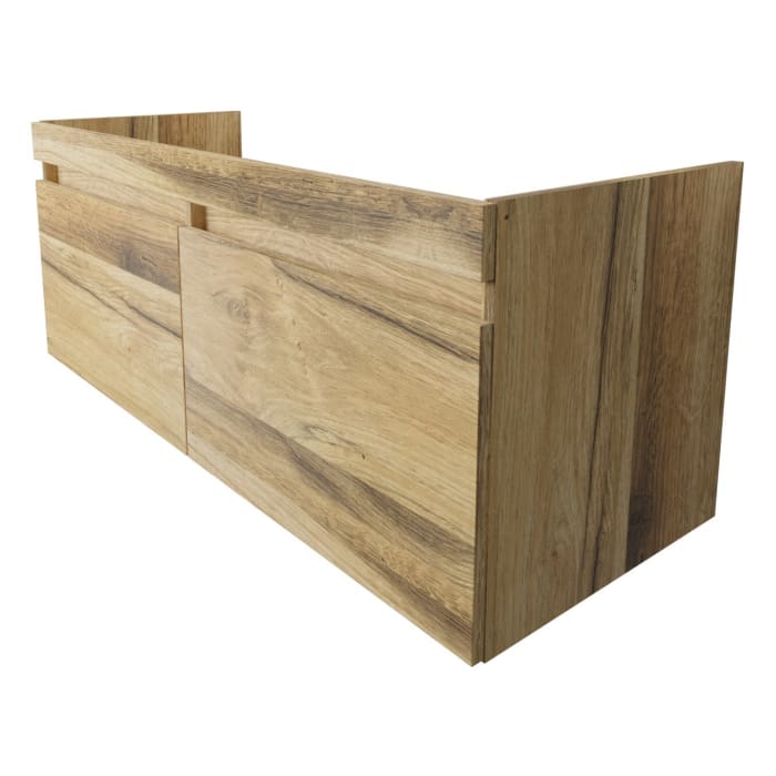 Lodge Doppel-Waschtischunterschrank 128 cm mit 2 Auszügen für Waschtisch Geberit Renova