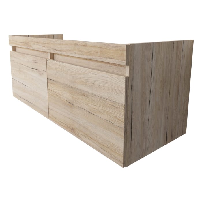 Lodge Doppel-Waschtischunterschrank 128 cm mit 2 Auszügen für Waschtisch Geberit Renova