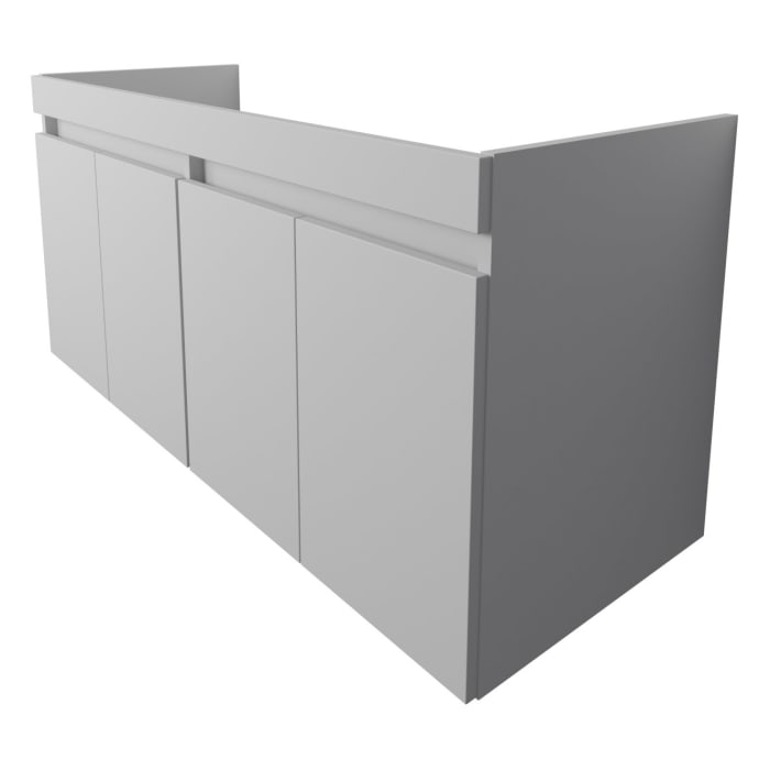 Lodge Doppel-Waschtischunterschrank 128 cm mit 4 Türen für Waschtisch Geberit Renova