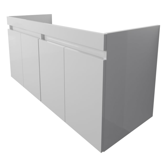 Lodge Doppel-Waschtischunterschrank 128 cm mit 4 Türen für Waschtisch Geberit Renova