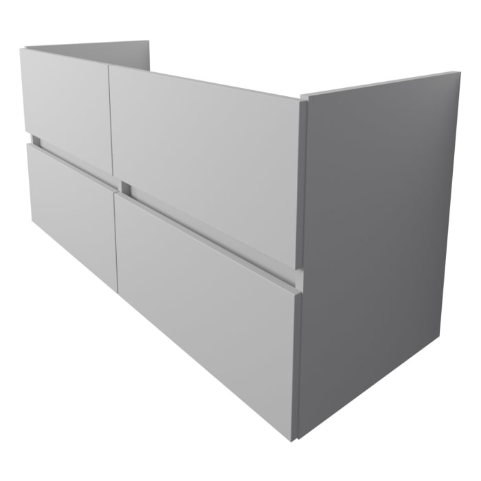 Lodge Doppel-Waschtischunterschrank 128 cm mit 4 Auszügen für Waschtisch Geberit Renova