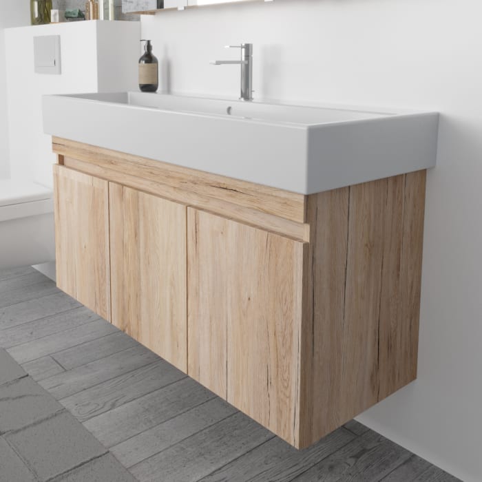 Lodge Waschtischunterschrank 115 cm mit 3 Türen für Waschtisch Duravit Vero Air