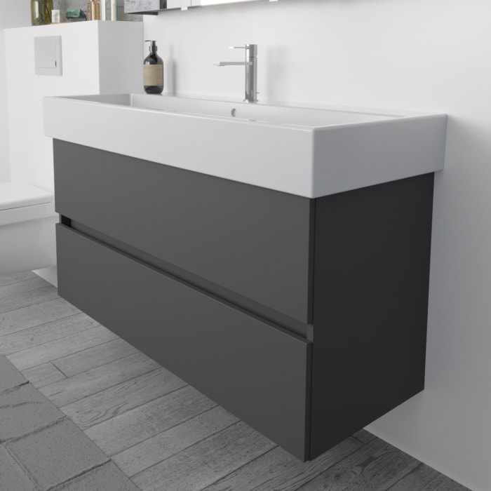 Lodge Waschtischunterschrank 115 cm mit 2 Auszügen für Waschtisch Duravit Vero