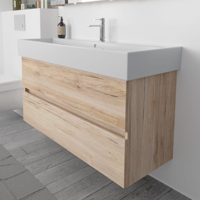 Lodge Waschtischunterschrank 115 cm mit 2 Auszügen für Waschtisch Duravit Vero