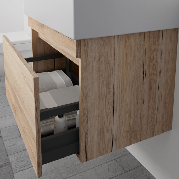 Lodge Waschtischunterschrank 58 cm mit 1 Auszug für Waschtisch Geberit Renova