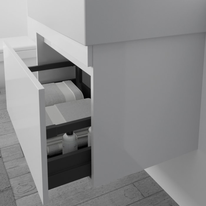 Lodge Waschtischunterschrank 125 cm mit 1 Auszug für Waschtisch Villeroy & Boch Subway 2.0