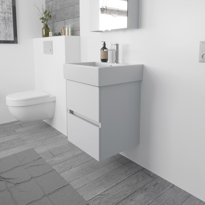Lodge Waschtischunterschrank 46 cm mit 2 Auszügen für Waschtisch Duravit Vero Air