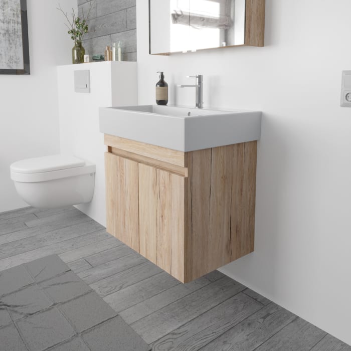 Lodge Waschtischunterschrank 66 cm mit 2 Türen für Waschtisch Duravit Vero Air