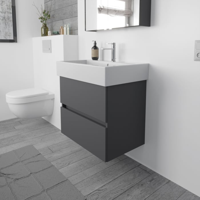 Lodge Waschtischunterschrank 66 cm mit 2 Auszügen für Waschtisch Duravit Vero Air