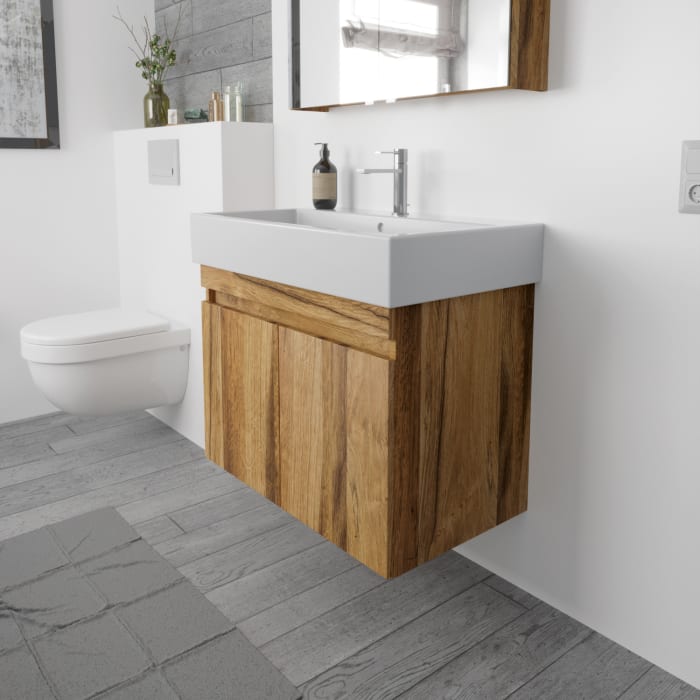 Lodge Waschtischunterschrank 76 cm mit 2 Türen für Waschtisch Duravit Vero Air