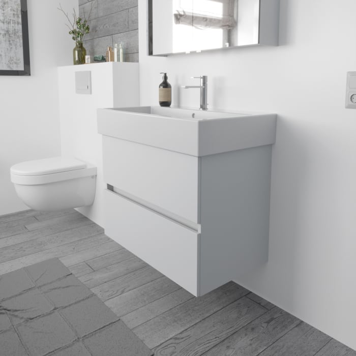 Lodge Waschtischunterschrank 76 cm mit 2 Auszügen für Waschtisch Duravit Vero Air