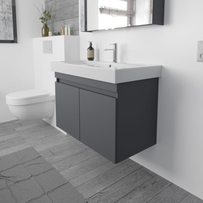 Lodge Waschtischunterschrank 85 cm mit 2 Türen für Waschtisch Geberit iCon