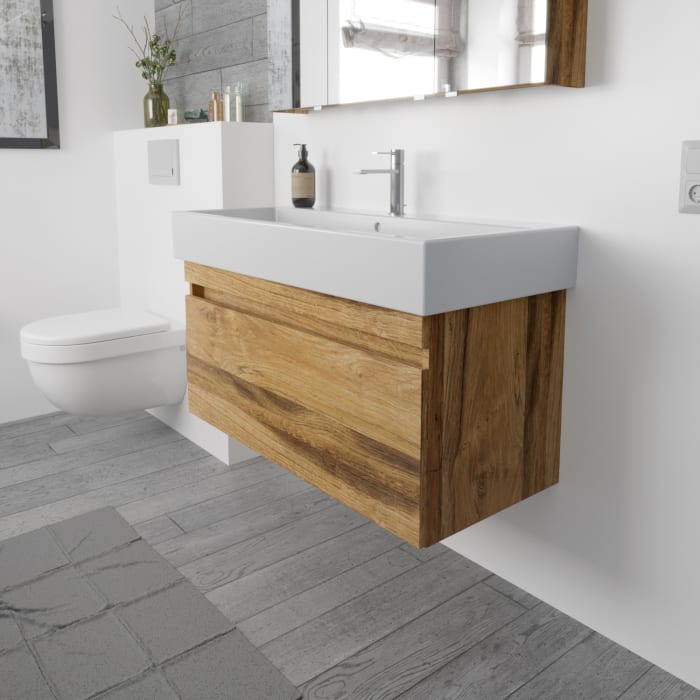 Lodge Waschtischunterschrank 95 cm mit 1 Auszug für Waschtisch Duravit Vero Air