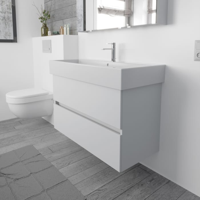 Lodge Waschtischunterschrank 95 cm mit 2 Auszügen für Waschtisch Duravit Vero Air