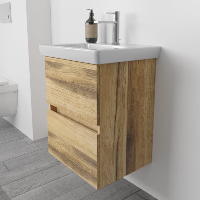 Lodge Waschtischunterschrank 45 cm mit 2 Auszügen für Waschtisch Villeroy & Boch Subway 2.0