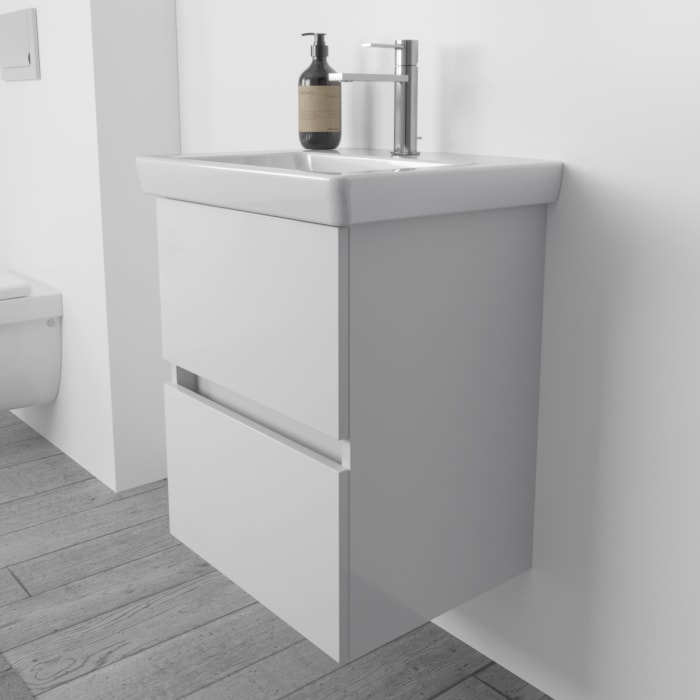 Lodge Waschtischunterschrank 45 cm mit 2 Auszügen für Waschtisch Villeroy & Boch Subway 2.0