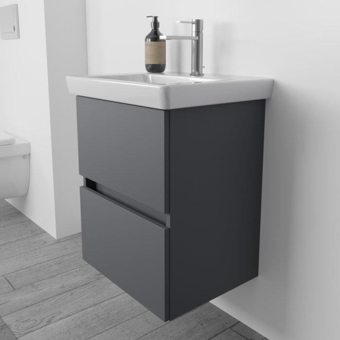 Lodge Waschtischunterschrank 45 cm mit 2 Auszügen für Waschtisch Villeroy & Boch Subway 2.0