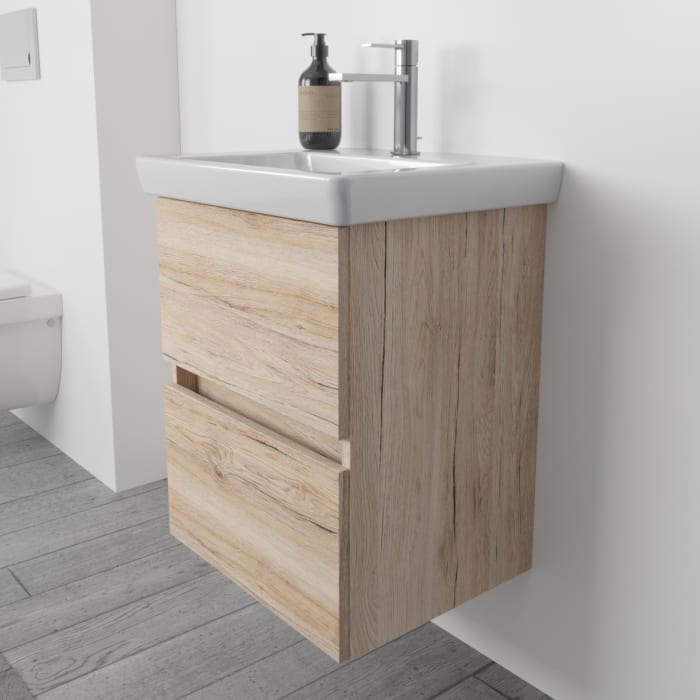 Lodge Waschtischunterschrank 45 cm mit 2 Auszügen für Waschtisch Villeroy & Boch Subway 2.0