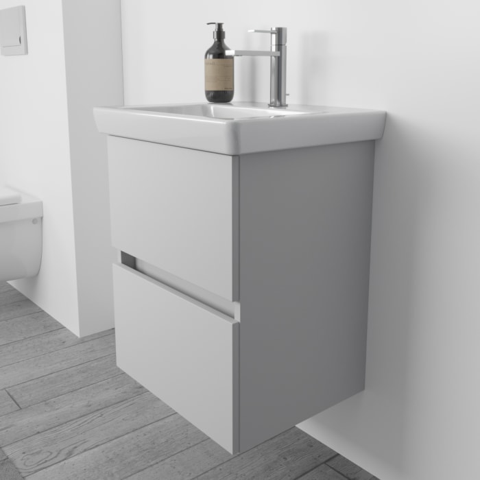 Lodge Waschtischunterschrank 45 cm mit 2 Auszügen für Waschtisch Villeroy & Boch Subway 2.0