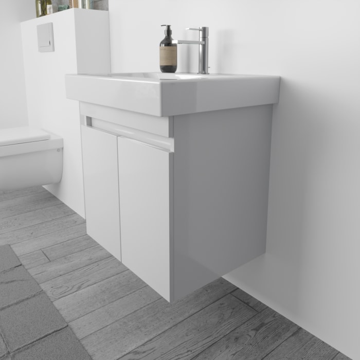 Lodge Waschtischunterschrank 55 cm mit 2 Türen für Waschtisch Geberit iCon