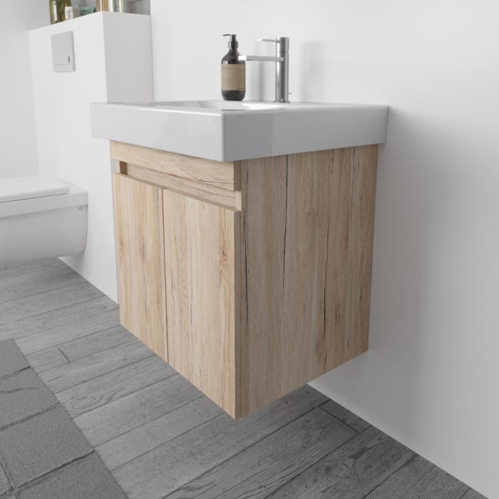 Lodge Waschtischunterschrank 55 cm mit 2 Türen für Waschtisch Geberit iCon