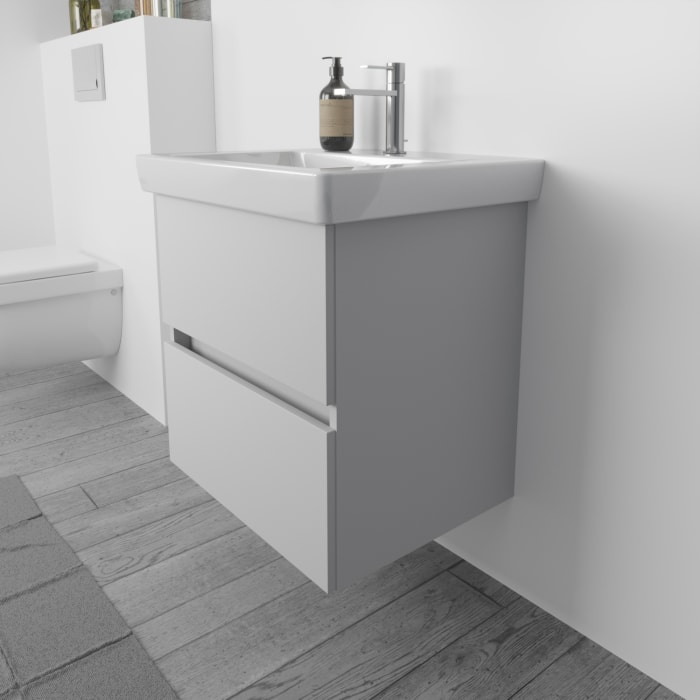 Lodge Waschtischunterschrank 60 cm mit 2 Auszügen für Waschtisch Villeroy & Boch Subway 2.0
