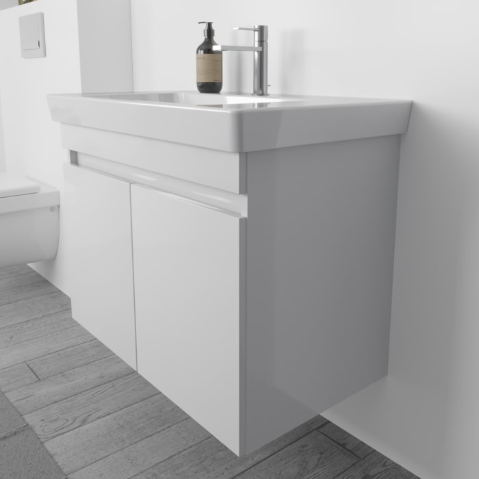 Lodge Waschtischunterschrank 75 cm mit 2 Türen für Waschtisch Villeroy & Boch Subway 2.0