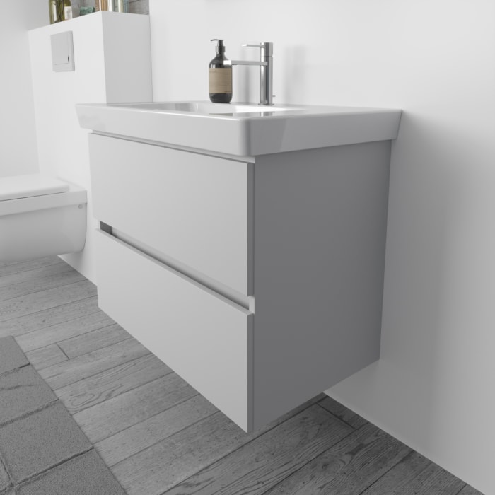 Lodge Waschtischunterschrank 75 cm mit 2 Auszügen für Waschtisch Villeroy & Boch Subway 2.0