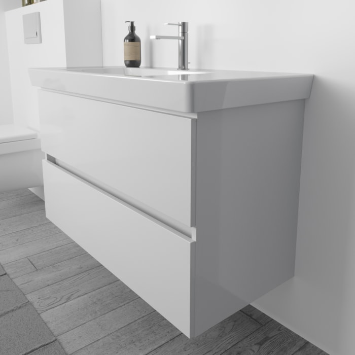 Lodge Waschtischunterschrank 95 cm mit 2 Auszügen für Waschtisch Villeroy & Boch Subway 2.0