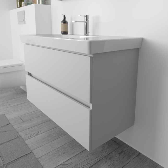 Lodge Waschtischunterschrank 95 cm mit 2 Auszügen für Waschtisch Villeroy & Boch Subway 2.0