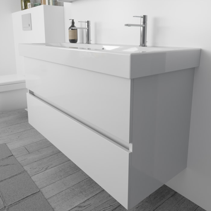 Lodge Waschtischunterschrank 115 cm mit 2 Auszügen für Waschtisch Geberit iCon