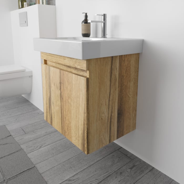 Lodge Waschtischunterschrank 70 cm mit 2 Türen für Waschtisch Geberit iCon